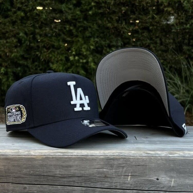 New Era LA Midnight Navy 2025 World Series Champs Laurel SP 940 a-frame