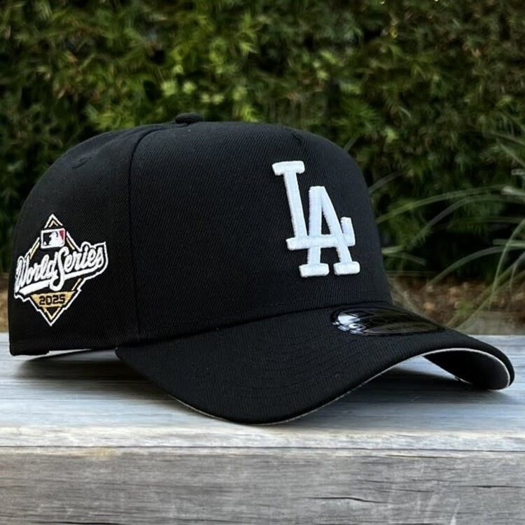 New Era LA Dodgers Black White 2025 World Series SP 940 a-frame