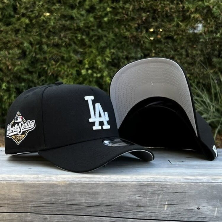 New Era LA Dodgers Black White 2025 World Series SP 940 a-frame