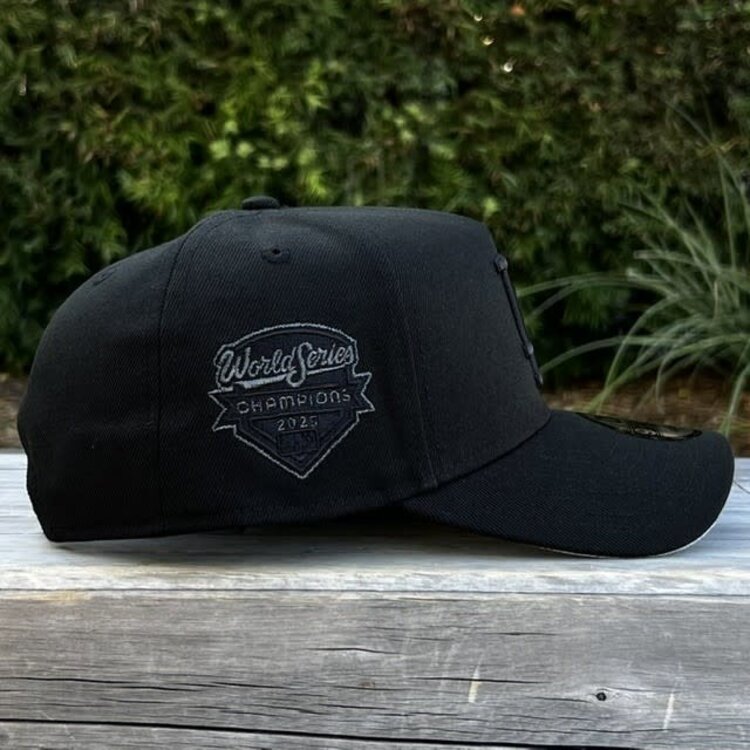 New Era LA Dodgers Black Black 2025 WS Champs Side Patch 940 A-Frame