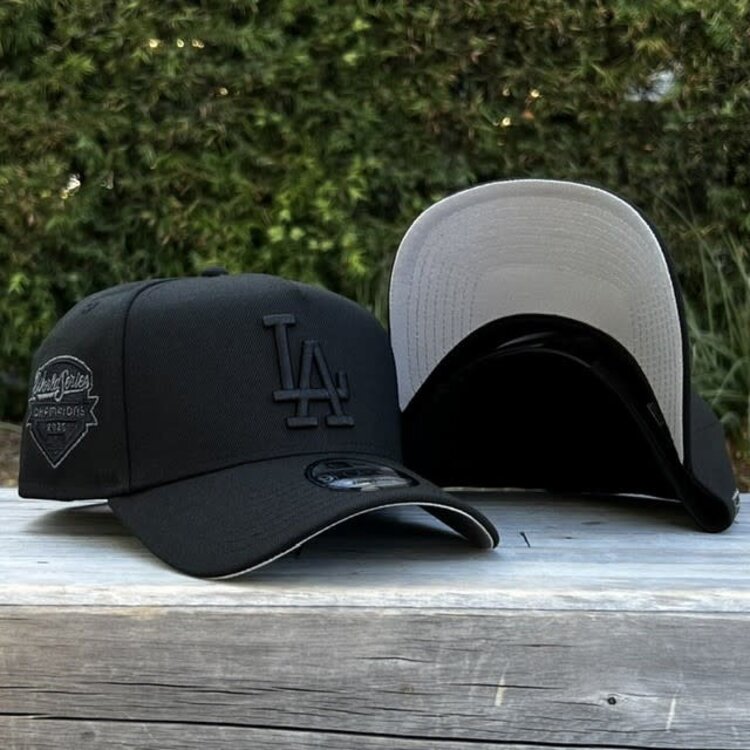 New Era LA Dodgers Black Black 2025 WS Champs Side Patch 940 A-Frame