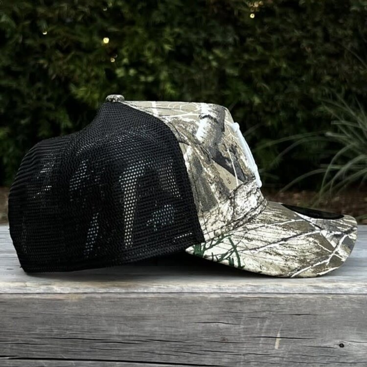 New Era LA Dodgers Real Tree Black Trucker Mesh 940 A-Frame