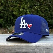 New Era LA Dodgers Heart Royal Trucker Mesh 940 A-Frame