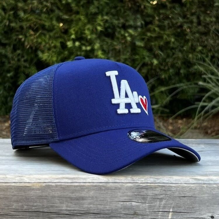 New Era LA Dodgers Heart Royal Trucker Mesh 940 A-Frame