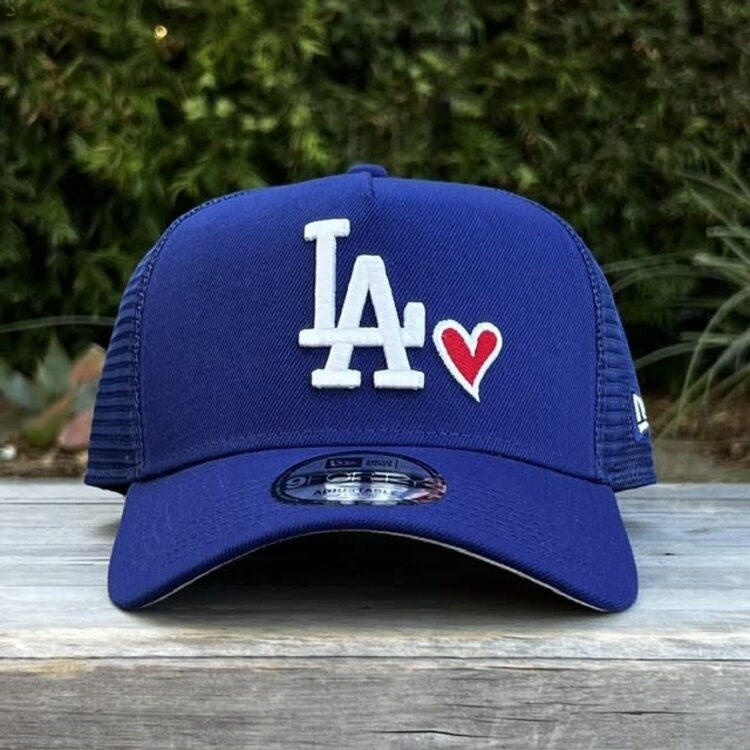 New Era LA Dodgers Heart Royal Trucker Mesh 940 A-Frame