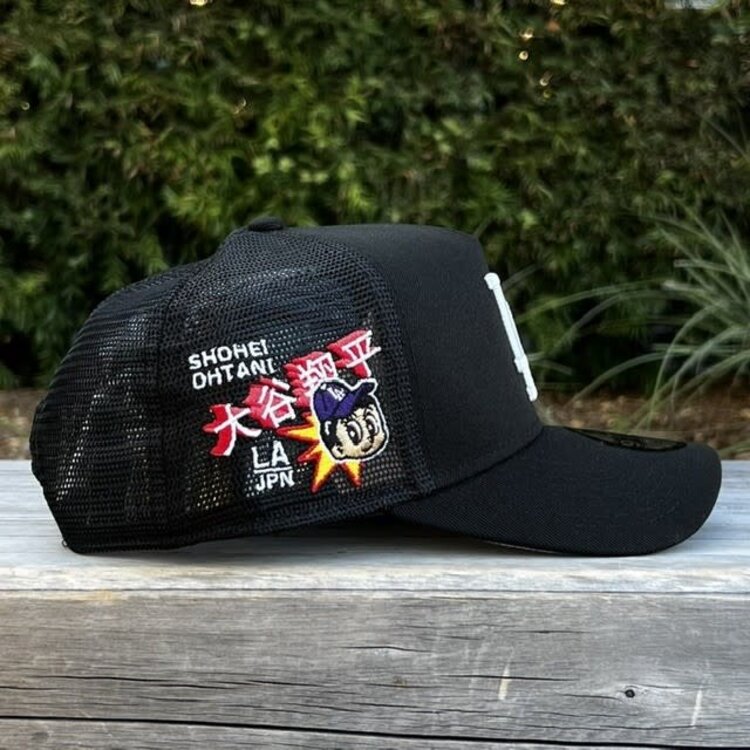 New Era LA Dodgers Shohei Ohtani Black Trucker Mesh 940 A-Frame