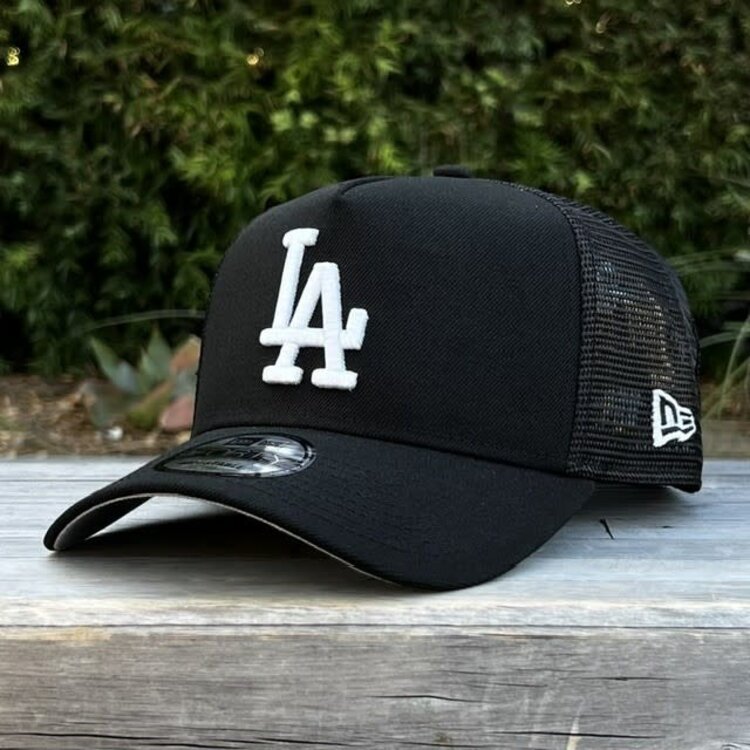 New Era LA Dodgers Kanji Black Trucker Mesh 940 A-Frame