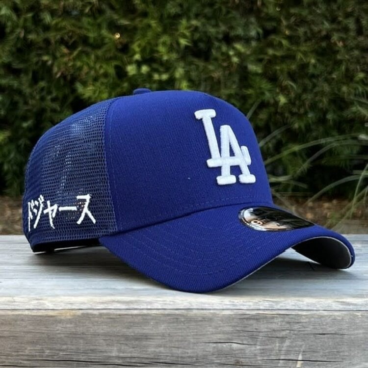 New Era LA Dodgers Kanji Royal Trucker Mesh 940 A-Frame