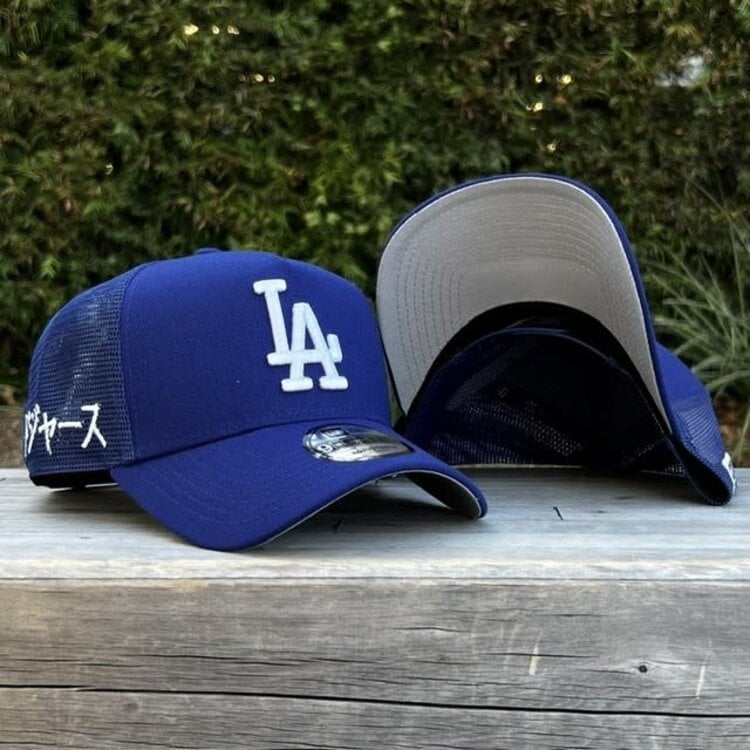 New Era LA Dodgers Kanji Royal Trucker Mesh 940 A-Frame