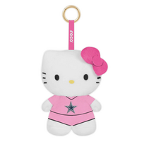 FOCO Cowboys x Hello Kitty Pink Jersey 6" Plush Backpack Clip Key Ring