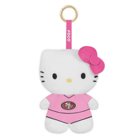 FOCO 49ers x Hello Kitty Pink Jersey 6" Plush Backpack Clip Key Ring