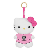 FOCO Raiders x Hello Kitty Pink Jersey 6" Plush Backpack Clip Key Ring