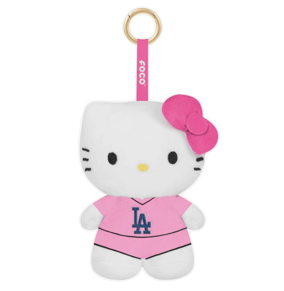 Dodgers Hello Kitty ぬいぐるみキーホルダー LA Dodgers x Hello Kitty Pink Jersey 6