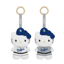 FOCO LA Dodgers 2 Pack Mini 4" Plush Hello Kitty® Bag Charm Keychain