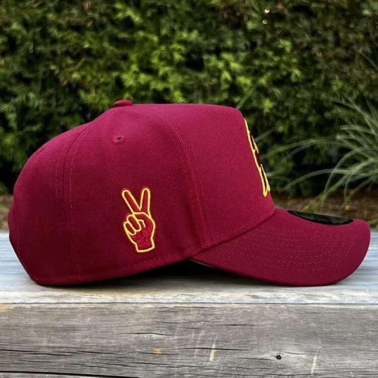 New Era USC Trojans Cardinal & Gold Tommy Trojan Fight On 940 A-Frame