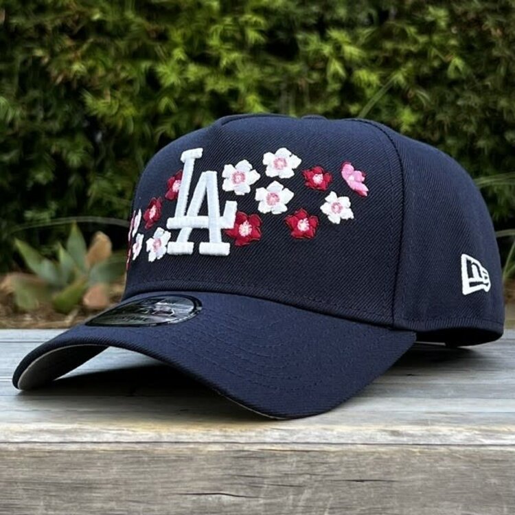 New Era LA Dodgers Midnight Navy Cherry Blossoms Logo & SP 940 a-frame
