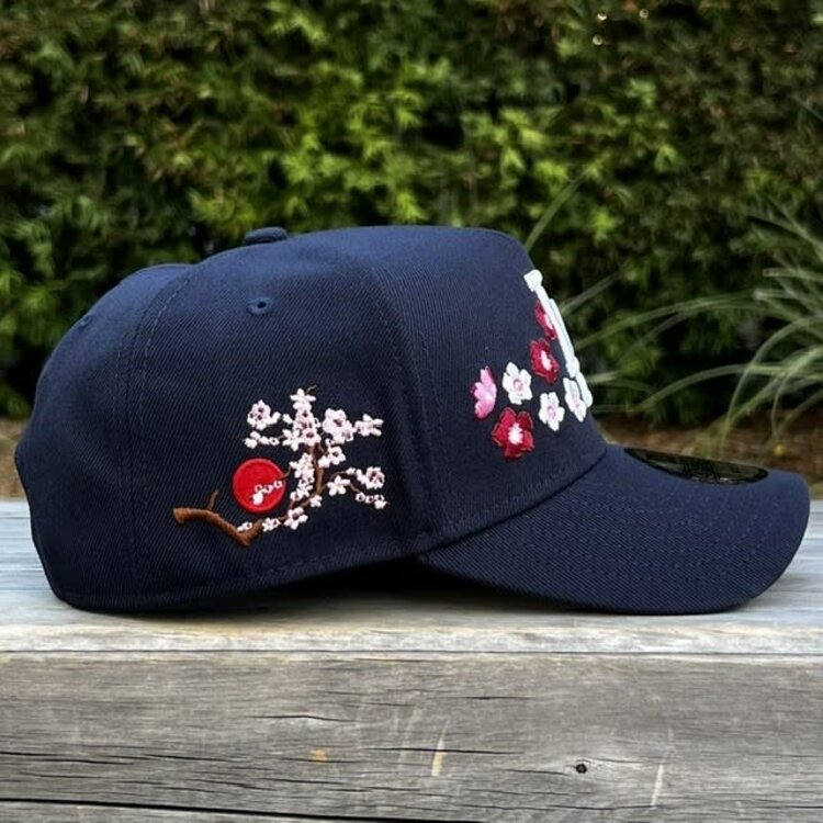 New Era LA Dodgers Midnight Navy Cherry Blossoms Logo & SP 940 a-frame