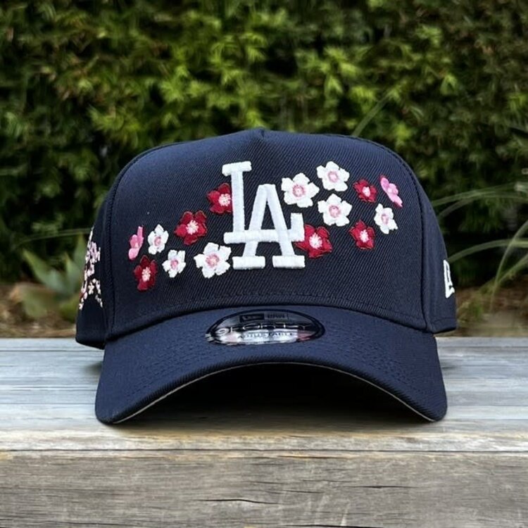 New Era LA Dodgers Midnight Navy Cherry Blossoms Logo & SP 940 a-frame