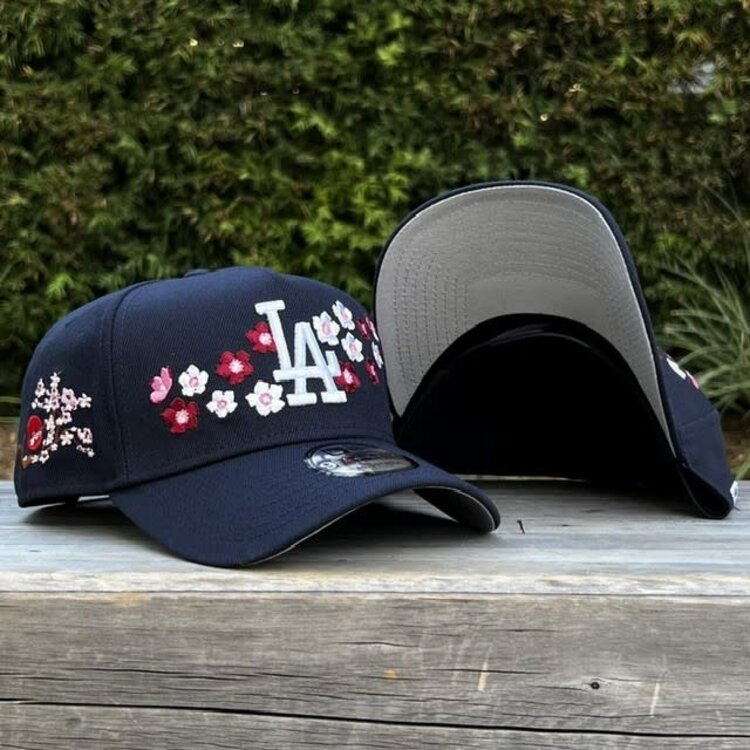 New Era LA Dodgers Midnight Navy Cherry Blossoms Logo & SP 940 a-frame