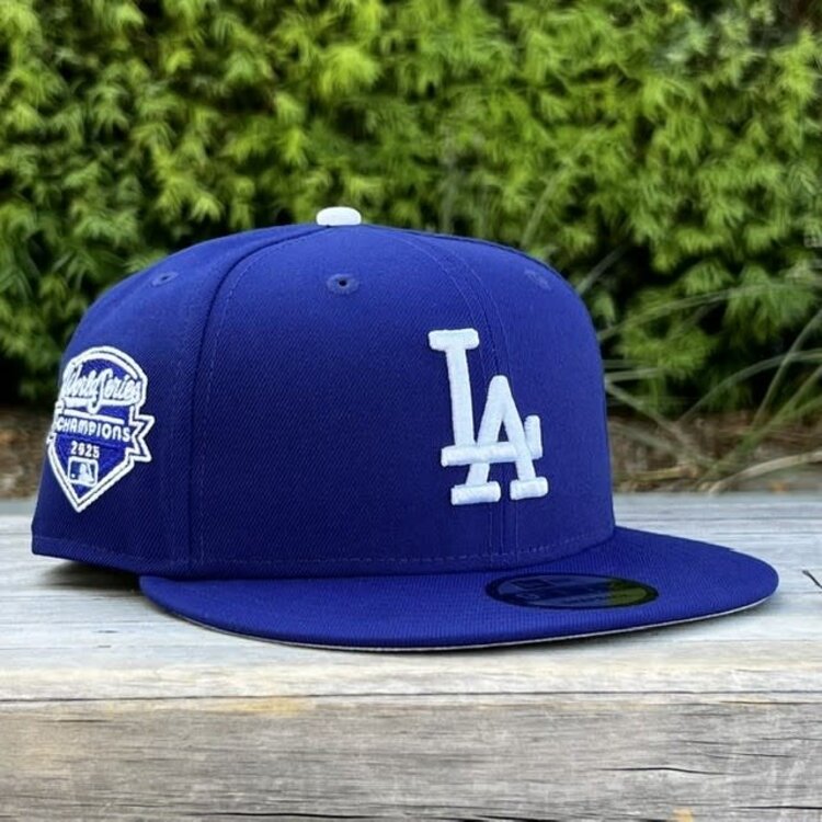 New Era LA Dodgers Royal Metallic 2025 WS Champs Side Patch 950 Snapback