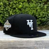 New Era LA Upside Down Black White WS Champs Script Trophy 950 Snapback