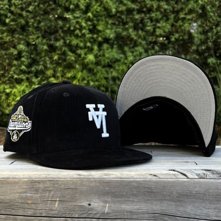 New Era LA Upside Down Black Corduroy WS Champs Script Trophy