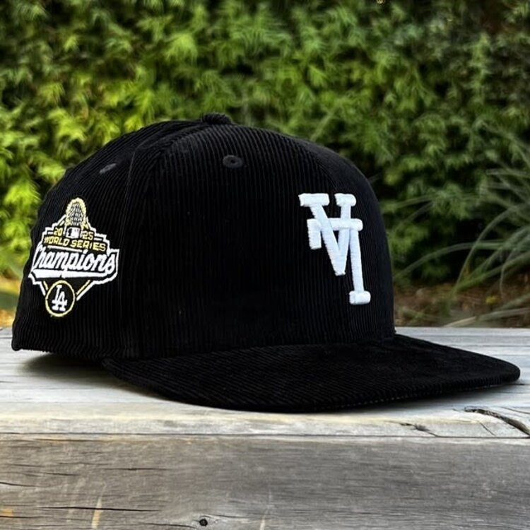 New Era LA Upside Down Black Corduroy WS Champs Script Trophy