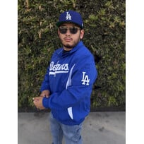 Mitchell and Ness LA Dodgers Men's 2008 Royal Authentic Dugout Jacket