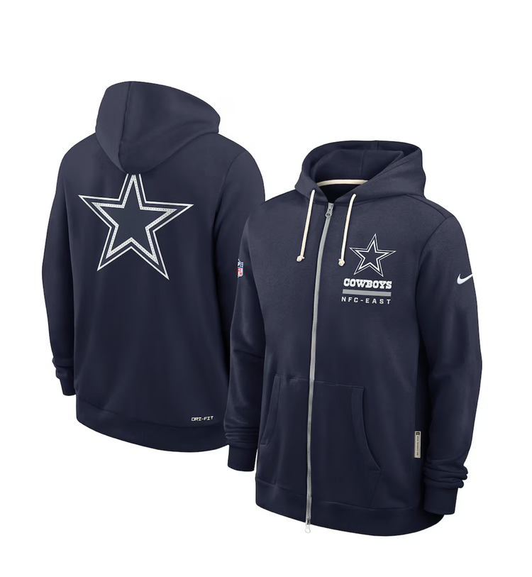 Nike Dallas Cowboys Men's 2026 Sideline Full-Zip Hoodie