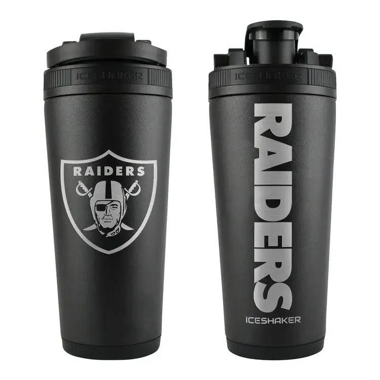 Wincraft Stainless Steel Black Ice Shaker Tumbler 26 oz - Raiders