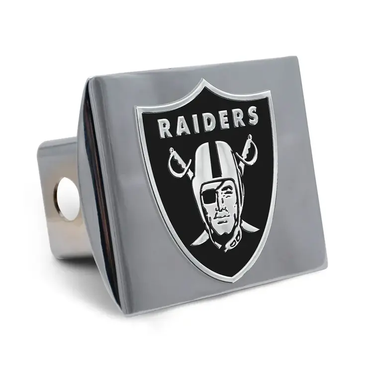 Wincraft Trailer Hitch Cover Chrome Team Logo - NFL Raiders