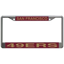 Wincraft 49ers Chrome Metallic License Plate Frame