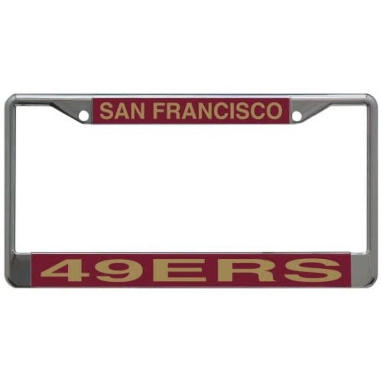 Wincraft 49ers Chrome Metallic License Plate Frame