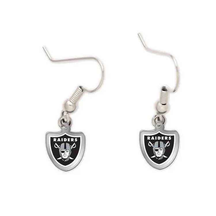 Wincraft Raiders Acrylic Logo Dangling J Hook Earrings