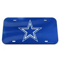 Wincraft Cowboys Team Logo Navy Specialty Acrylic License Plate