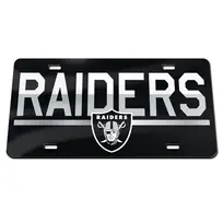 Wincraft Raiders Black Specialty Acrylic License Plate