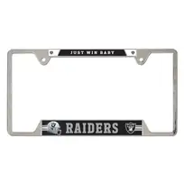 Wincraft Raiders Metallic Just Win Baby License Plate Frame