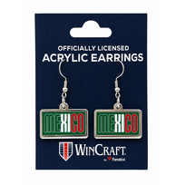 Wincraft Mexico Acrylic Logo Dangling J Hook Earrings