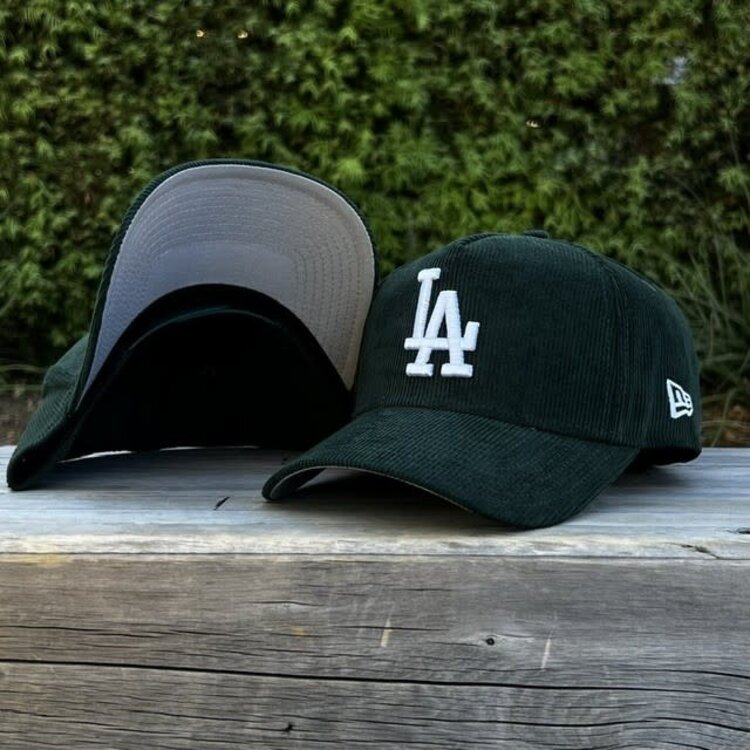 New Era LA Dodgers Dark Green Corduroy 940 A-Frame
