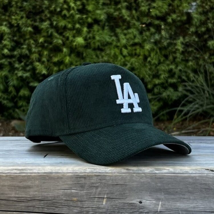 New Era LA Dodgers Dark Green Corduroy 940 A-Frame
