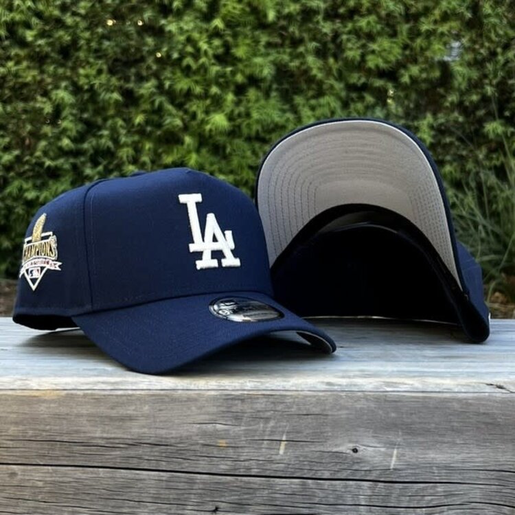 New Era LA Dodgers Navy Ivory 2025 WS Champs Trophy 940 A-Frame