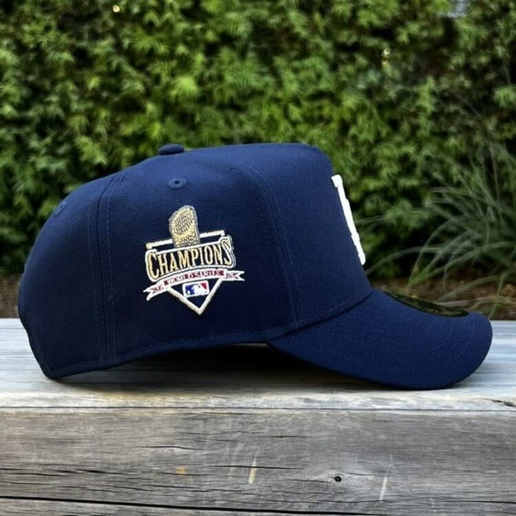 New Era LA Dodgers Navy Ivory 2025 WS Champs Trophy 940 A-Frame