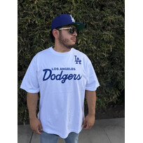 Mitchell and Ness LA Dodgers Men's M&N Head Coach White SS Tee