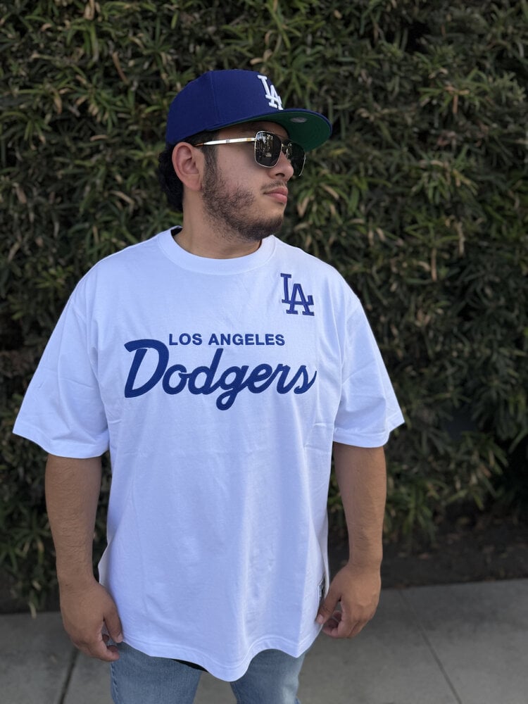 Mitchell and Ness LA Dodgers Men's M&N Head Coach White SS Tee