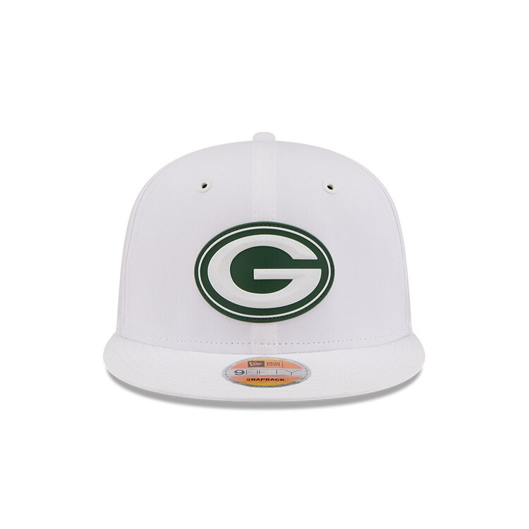 New Era Green Bay Packers White 2026 Sideline 950 Snapback