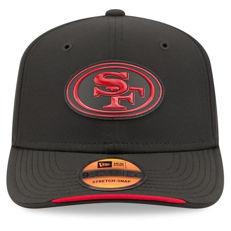 New Era San Francisco 49ers Black 2026 Sideline 970 Stretch Snap Adjustable