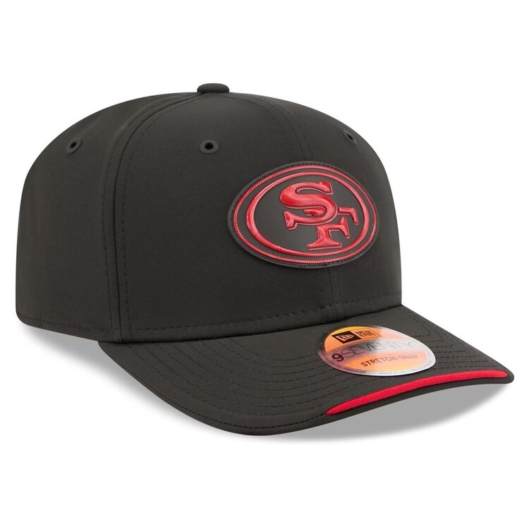 New Era San Francisco 49ers Black 2026 Sideline 970 Stretch Snap Adjustable