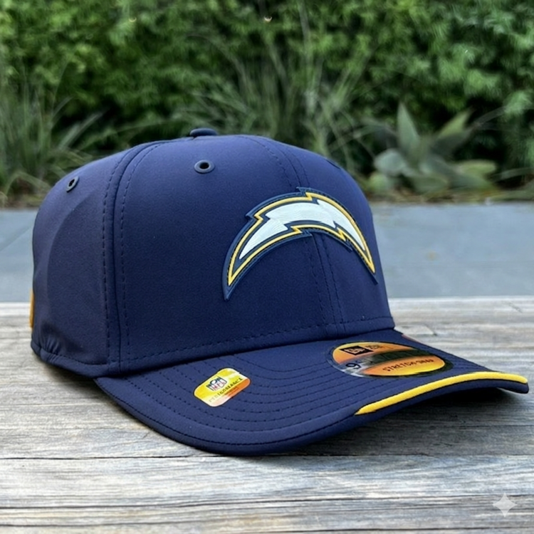 New Era Chargers Obsidian Blue 2026 Sideline 970 Stretch Snap Adjustable
