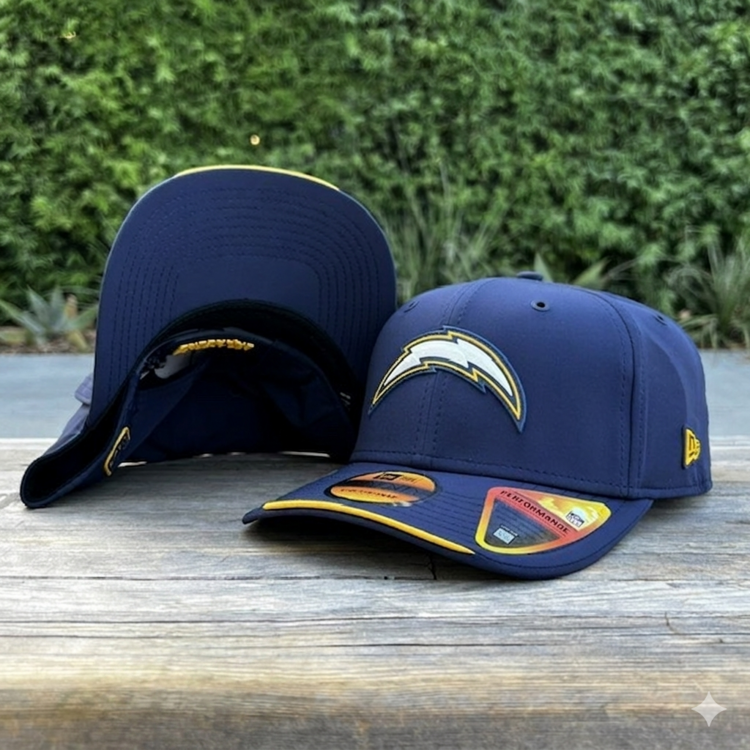 New Era Chargers Obsidian Blue 2026 Sideline 970 Stretch Snap Adjustable
