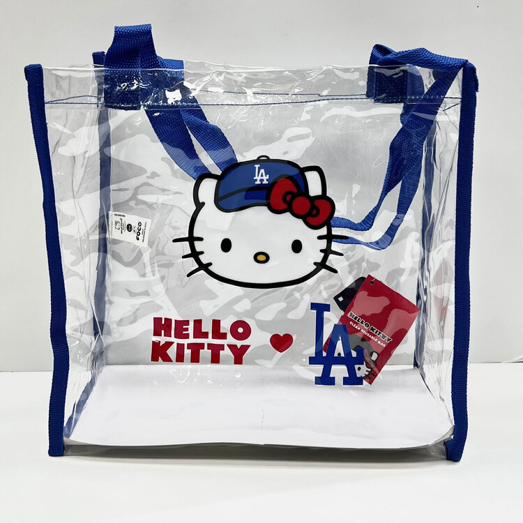 Forever Collectibles LA Dodgers x Hello Kitty Clear Stadium Tote Bag
